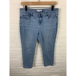 J. Jill Women's Authentic Fit Slim Ankle Jeans Tapered Leg Blue Size 10P